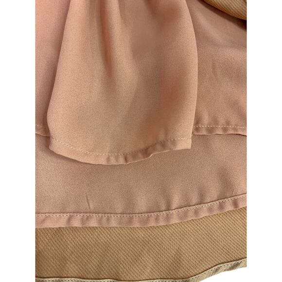 Small Vici Womens Satin Long Sleeve Dress Banded Waist Goldy Orange Color - Picture 8 of 10